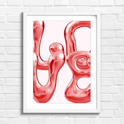 Chrome abstract sculpture - sculpture, art