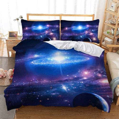 Galaxy planet duvet quilt - planet,