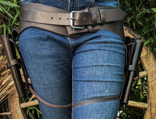 Western rig gun belt - gun, drop