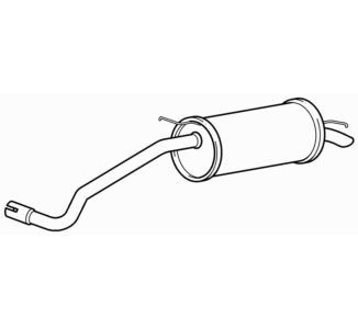 Quality rear exhaust silencer - rear,