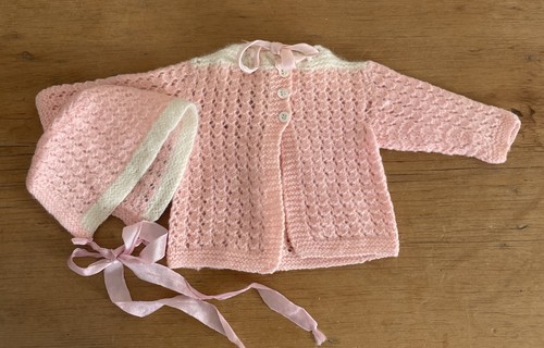 Vintage 1940s knitted doll - vintage, c.1940s