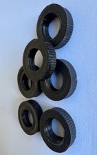 6x Lock nut/Spacers black plastic std thread for bite alarms/rod rests/buzz bars
