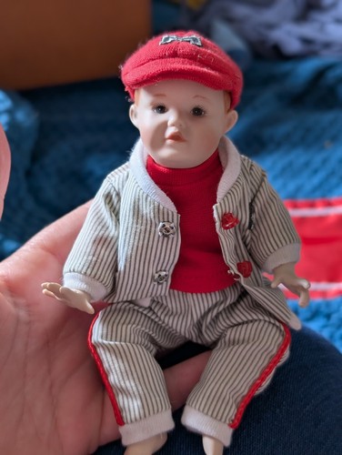 Porcelain mini doll - porcelain, "michael"