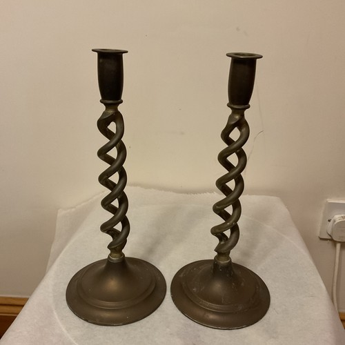Old solid brass pair - brass, open