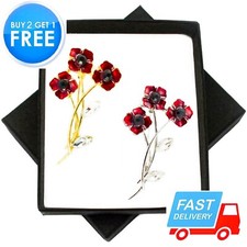 RED ENAMEL CRYSTAL ANEMONE