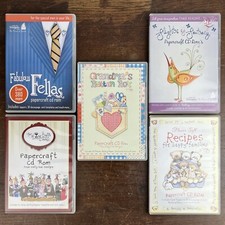 KATY SUE DESIGNS PAPERCRAFT COLLECTION 6-Disc PC CD-ROM Wine Buffs Button Box