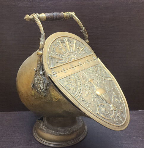 Victorian brass helmet coal - brass,