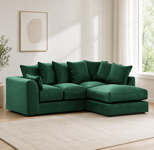 Sectional shape couch plush - couch,