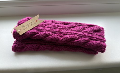 Hand knitted women fuschia - women's,