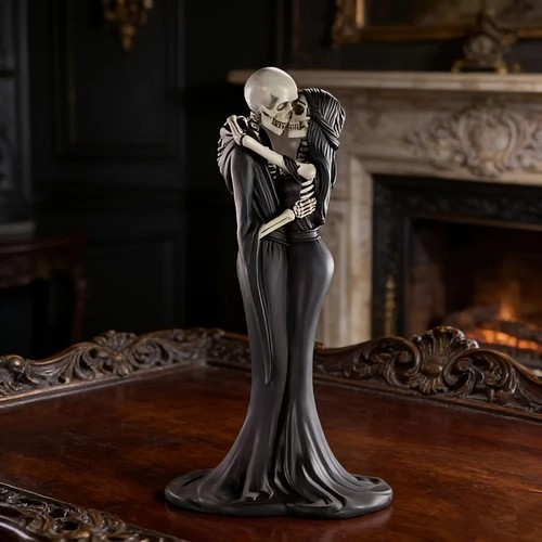 Loving skull couple resin - skull,