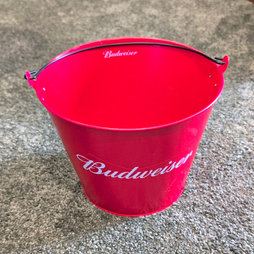 Budweiser red metal - metal, bucket