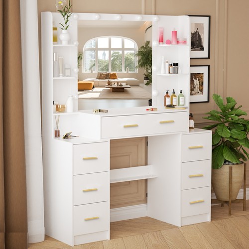 Large white dressing table - white, set