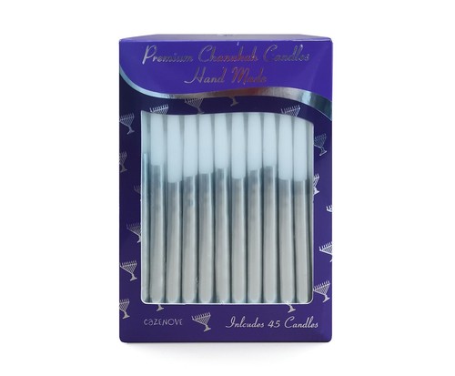 Metallic chanukah candles - chanukah,