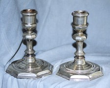 Pair Candle Holder Chandelier 1-flammig, Plated, Grenadier, England, 12 CM