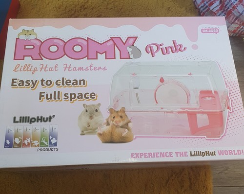 Roomy pink hamster - cage, with