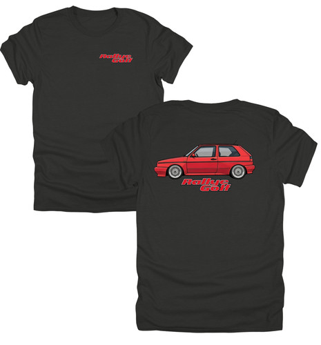 Mk2 golf rallye red tshirt - rallye,