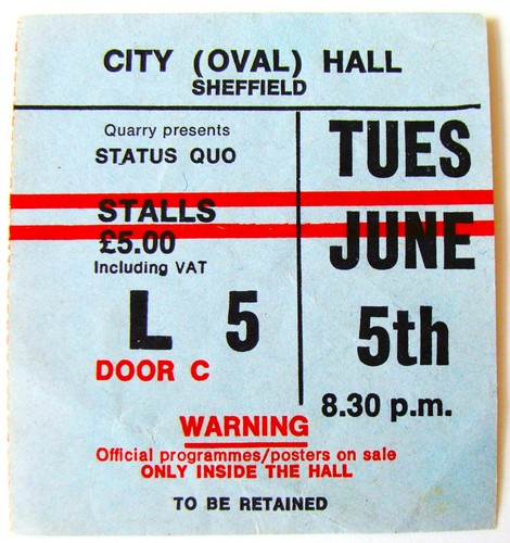 Status quo rare - status, ticket