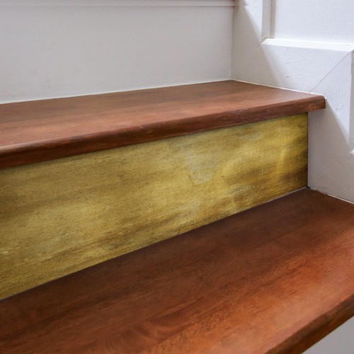 Metal stair riser wall - stair,