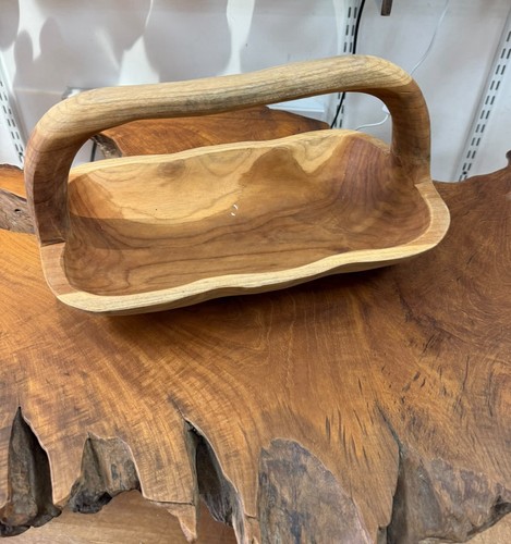 Teak wooden bowl plate 40x - bowl,