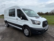 2019 69 FORD TRANSIT 2.0TDCI LWB 350 L3 H2 MEDIUM ROOF CREW CAB VAN EURO6 NO VAT