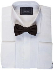 White Pleated Dress Shirt