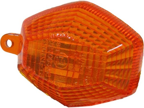 Indicator lens front - l/h, amber