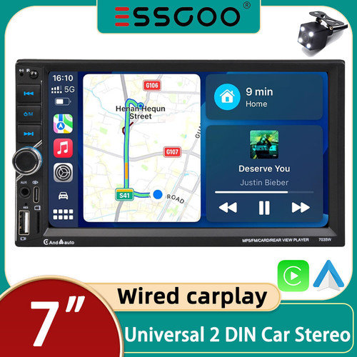 Double din car stereo with - double,