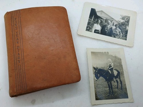 Antique 1945 five - antique, diary