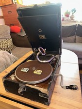 Vintage "His Master's Voice" (HMV) Portable Gramophone – Model 101 – Circa 1920s