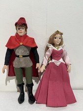 Disney Sleeping Beauty Aurora And Prince Phillip Porcelain Dolls Deagostini 8”