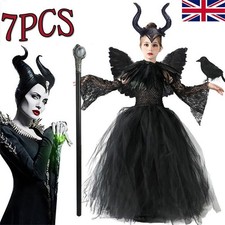 UK Set Kids Maleficent Cosplay