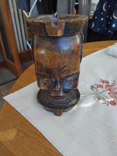Vintage tribal carved wood - tribal,