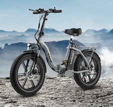 KOOLUX Folding Electric Bike 48V/15Ah 120KM Range 20"x4.0 Fat tyre City E-Bike