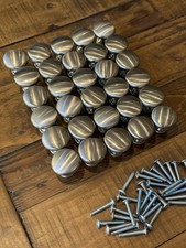 30 x Cabinet/kitchen steel brushed nickel door knobs
