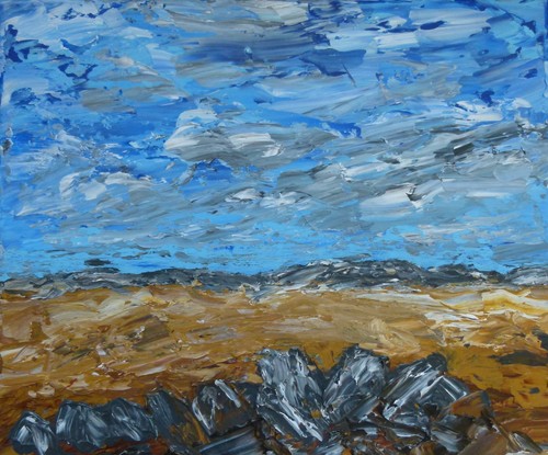 Original acrylic landscape - original,