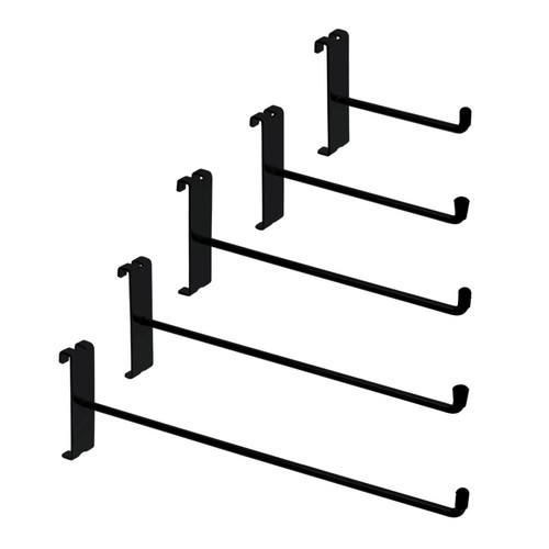 100x black single prong hooks - prong,