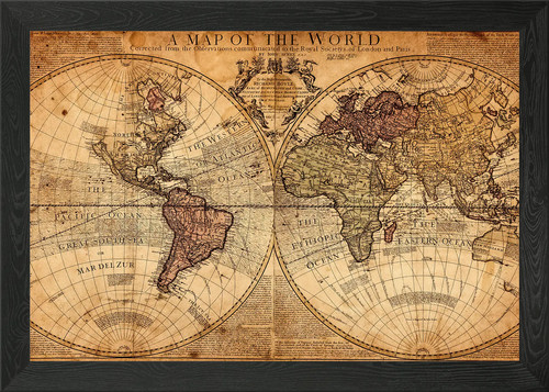 Very old world - very, map