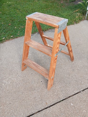 Vintage wooden foot step - wooden, 2