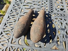 PAIR Antique Cast Iron weight