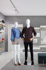 Female Male Mannequins Black White Wood Arms Moveable Flexible