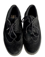 T.U.K Black Suede Men's Brogue