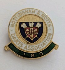 Nottingham & Notts Darts Association Vintage Enamel Pin Badge