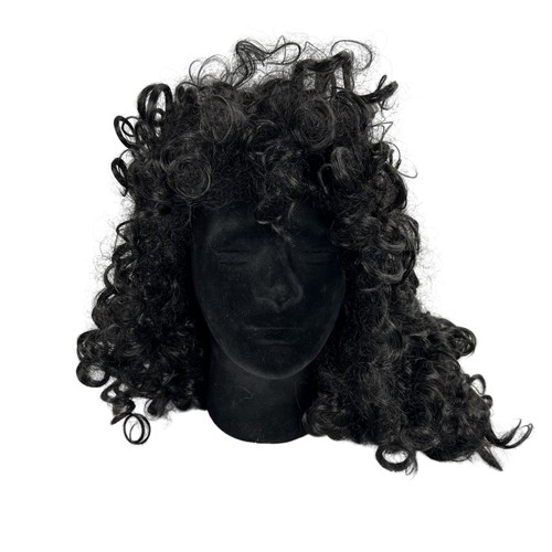 Black curly wig - wig, long