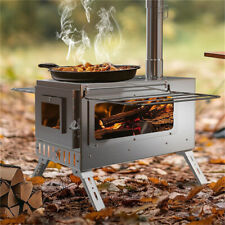 Stainless Steel Bell Camping Stove Wood Burning Hot Tent Heater Fired Cooker