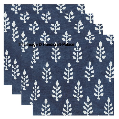 Blue leaf fabric serviette - fabric,