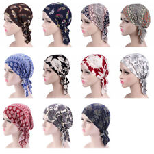 Ruffle Beanie Scarf Turban Hat Cancer Chemo Hat Printed Headwear Head Wrap Cap