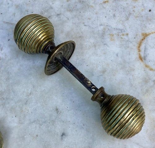 Pair antique victorian brass - victorian,