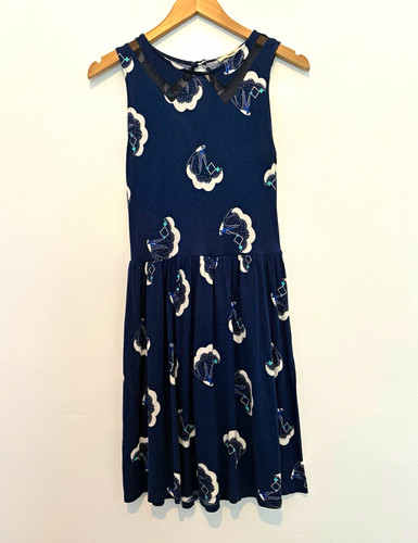 Oasis navy blue bird - bird, cloud