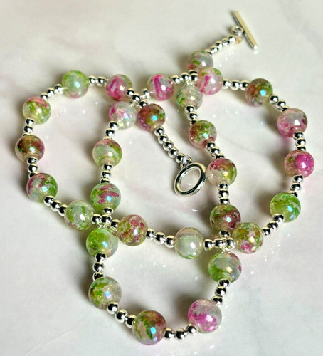 Pink green coloured ab - pink, &