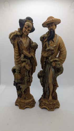 Vintage resin ornate - ornate, woman&man